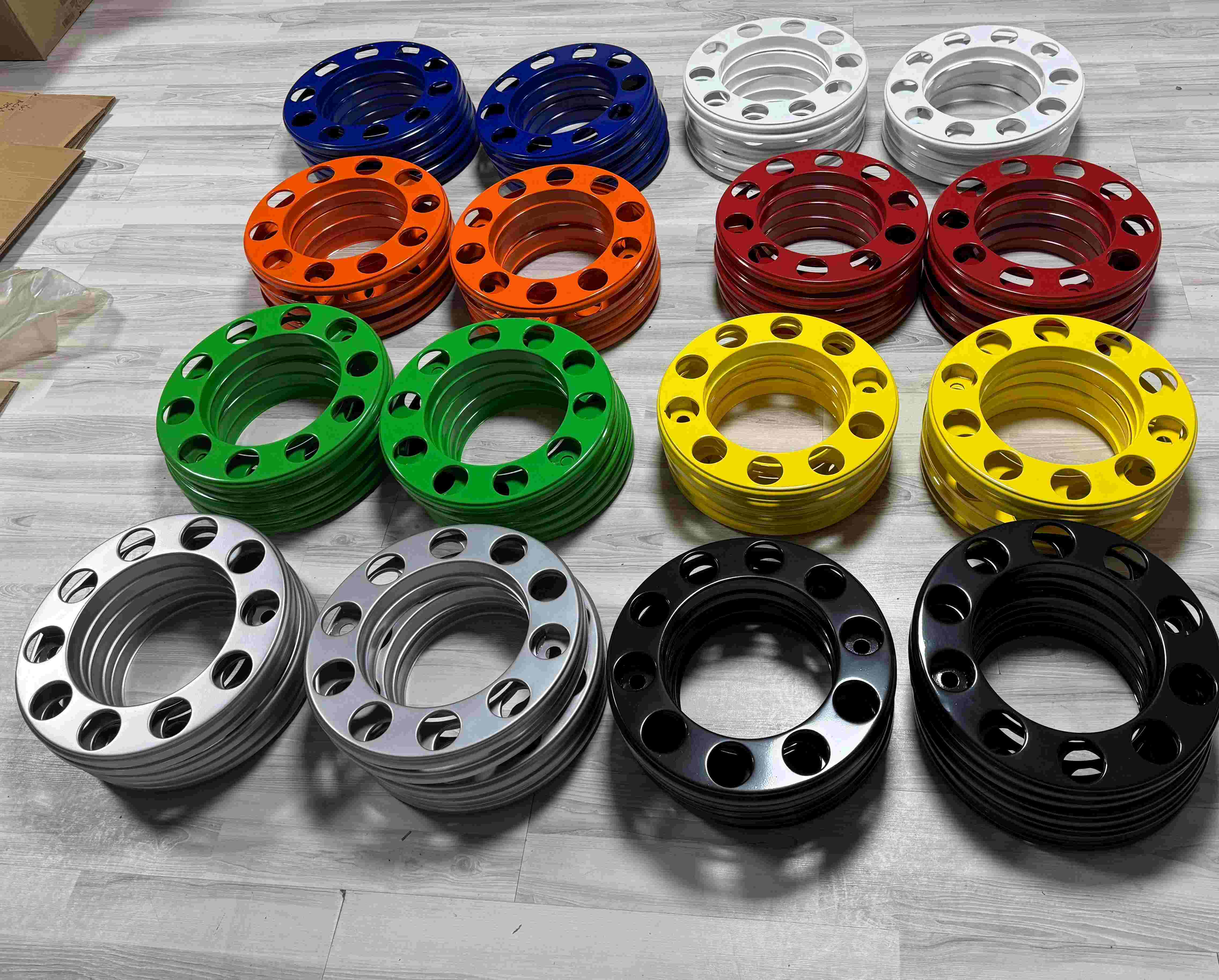 22.5 BOYALI AÇIK ÇEMBER  MAVI BEYAZ TURUNCU KIRMIZI YEŞIL SARI GRİ SİYAH